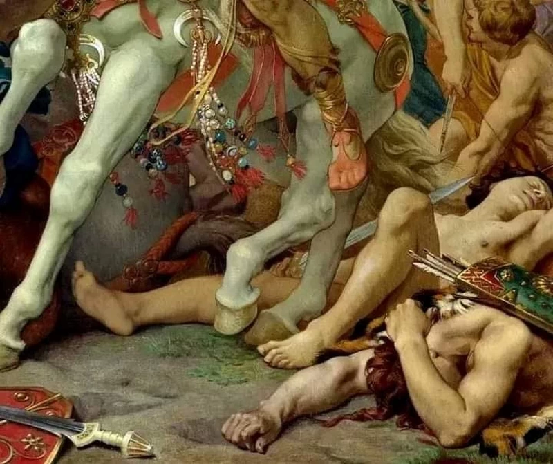 Pantheon - La battaglia di Tolbiac, Il voto di Clodoveo alla Battaglia di Tolbiac, dettaglio
